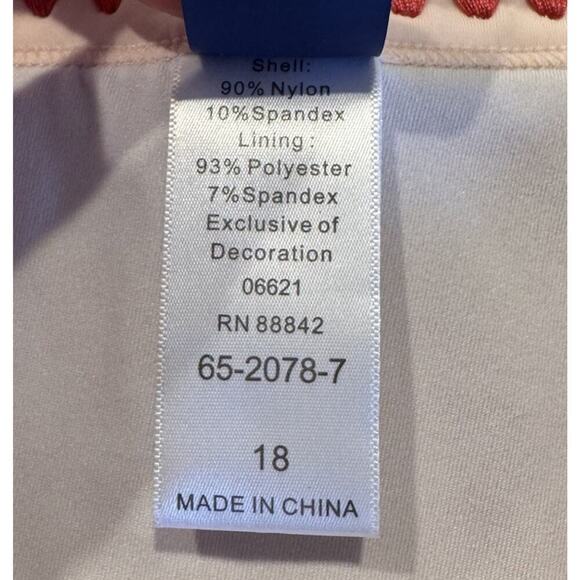 Swimsuits For All Women’s Plus Size 18 Ribbed Red Cut Off Bikini Bottom Swim - Picture 6 of 7